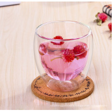 double wall glass tea cup